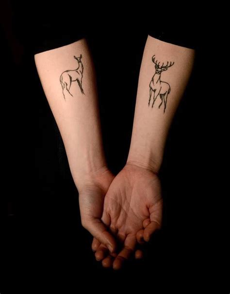 Couples Deer Tattoos Best Couple Tattoos Couples Tattoo Designs