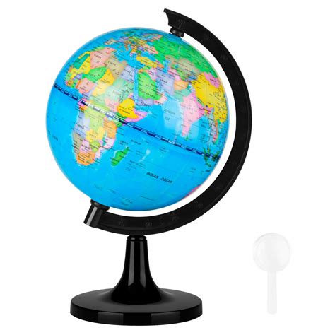 Fun Lites 14cm World Globe For Kids Learning Educational Rotating