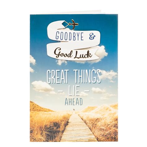 Buy Leaving Card Goodbye And Good Luck For Gbp 129 Card Factory Uk