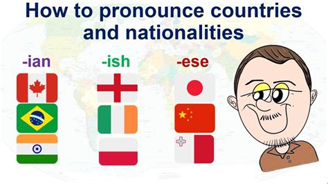 How To Pronounce Countries And Nationalities In English Eg Ian Ese