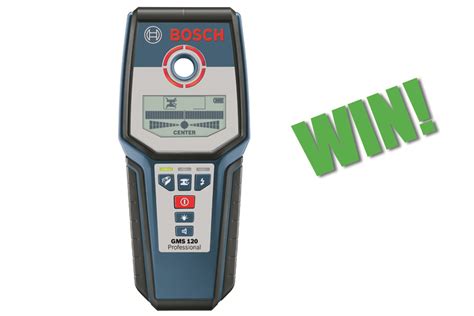 Featuring automatic calibration, the tool avoids application errors, making it ideal for confident work. GIVEAWAY: Bosch Measuring Tools GMS 120 Professional ...
