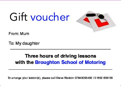 driving lesson vouchers   great christmas present