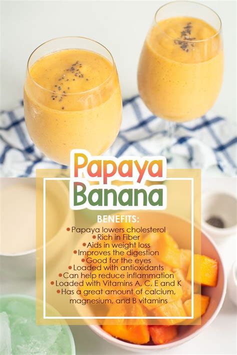 Papaya Banana Smoothies Simply Bakings Recipe Papaya Banana