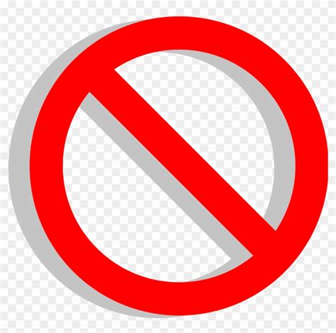 Download Clipart No Sign X Red Circle With Line With