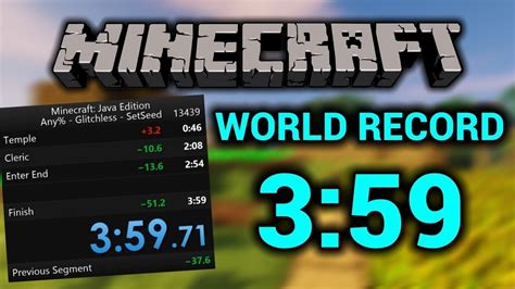 Beating Minecraft In 4 Minutes World Record Youtube