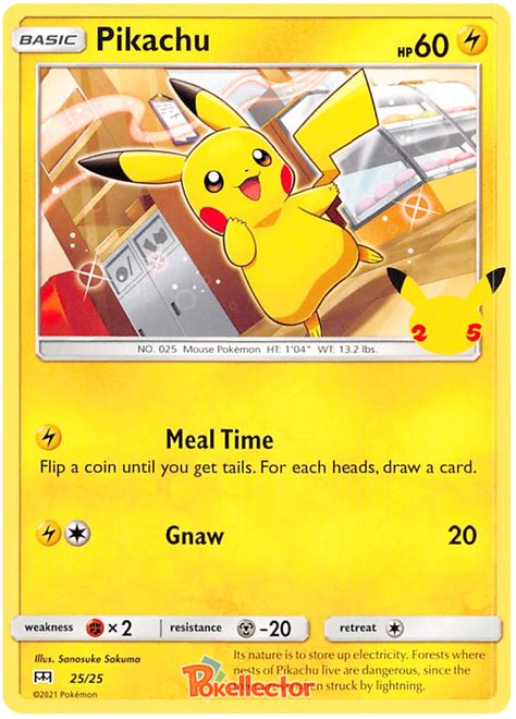 Pikachu Mcdonald S Th Anniversary Pokemon Card