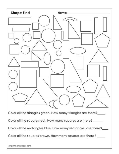 A collection of english esl shapes worksheets for home learning, online practice, distance learning and english classes to teach about. Geometry Worksheets for Students in 1st Grade