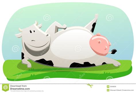 Exercising Cow Stock Illustration Illustration Of