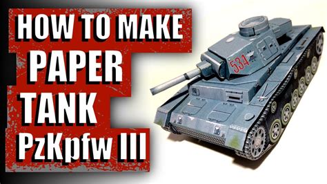 Paper Tank Panzer Iii Model Diy Kit Homemade Cardboard Tank Kit Model