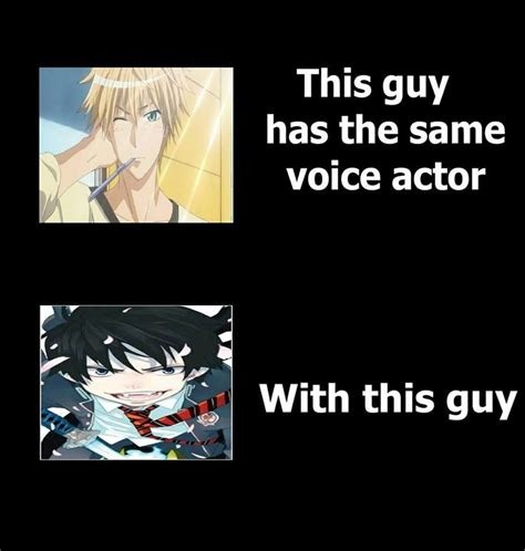 Same Voice Actors Voice Actor Actors Anime