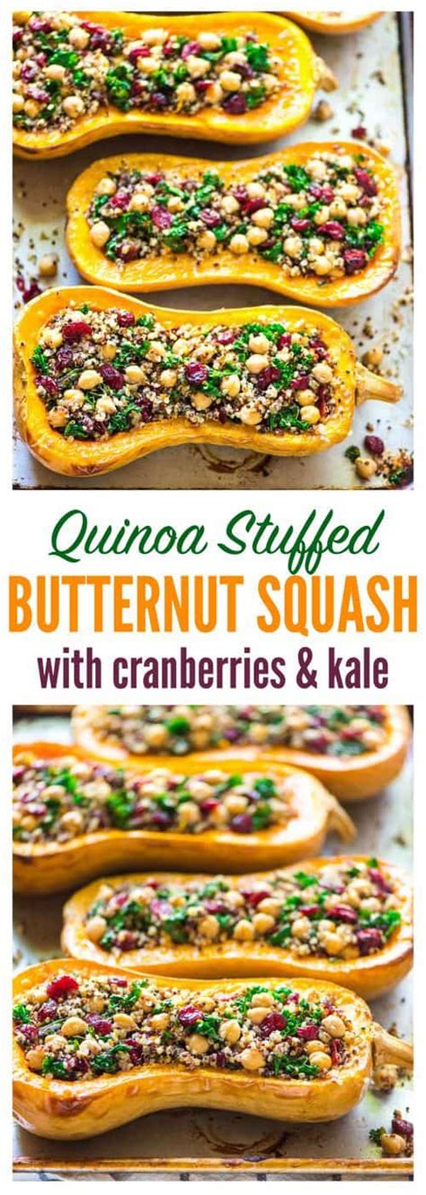 Quinoa Stuffed Butternut Squash Healthy And Filling