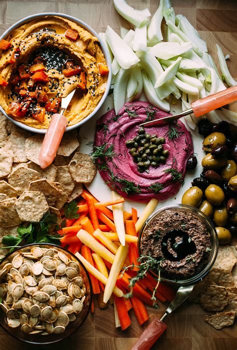 The Ultimate Vegan Snack Board 3 Dip Recipes The First Mess