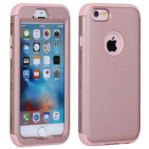 shockproof case for iphone 6 6s 7 plus silicone and plastic hard cover with rubber tpu phone case