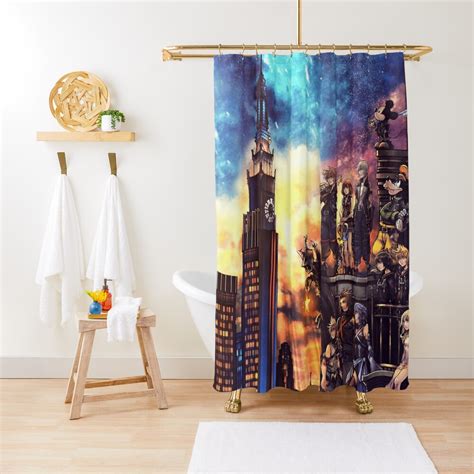 Kingdom Hearts Town Shower Curtain For Sale By Maxnasta Redbubble