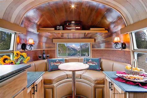 1950s Airstream Trailer Restored As Modern Mobile Home With Cozy Wood