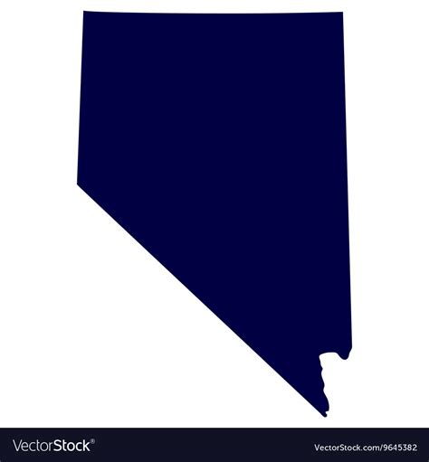 Map Of The Us State Of Nevada Royalty Free Vector Image