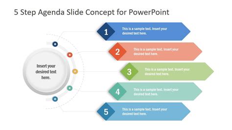 5 Step Agenda Slide Concept Powerpoint Template Slidemodel
