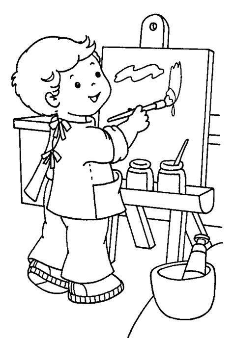 Pusheen painter coloring page online; Famous Paintings Coloring Pages - Coloring Home