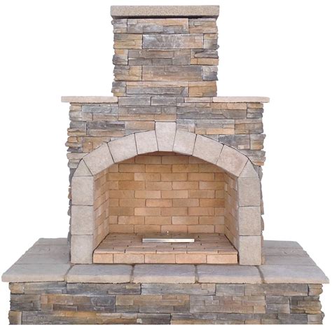 Calflame Natural Stone Propane Gas Outdoor Fireplace And Reviews Wayfair