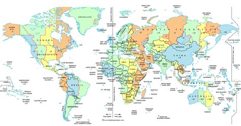Map Of The World With Time Zones Direct Map