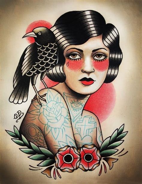 Traditional Pinup Tattoo Photos