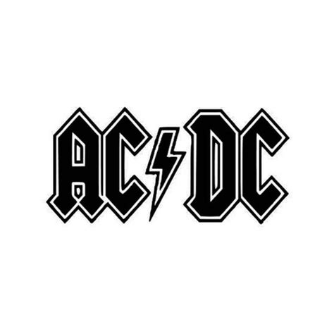 Ac Dc Ac Dc Logo Ac Dc Vinyl Sticker