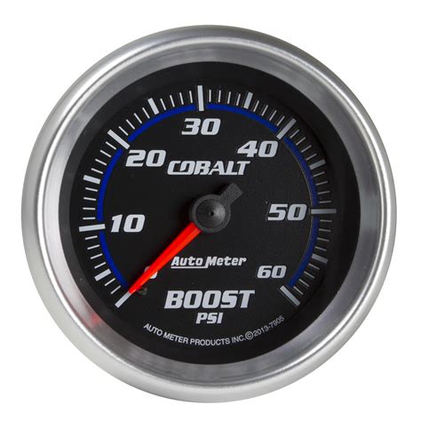 Autometer Boost Gauge 2 58 60psi Mechanical Cobalt