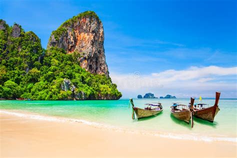 Clear Water Beach In Thailand Stock Image Image Of Chang Railay