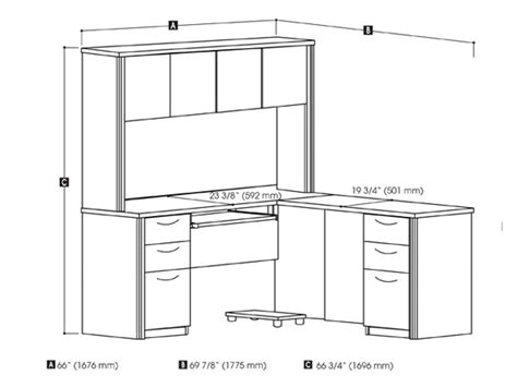 I trimmed down 1×3 oak boards to about 31 and glued them up in threes to. Embassy L-Shaped Desk with Full Storage by Bestar | Smart ...