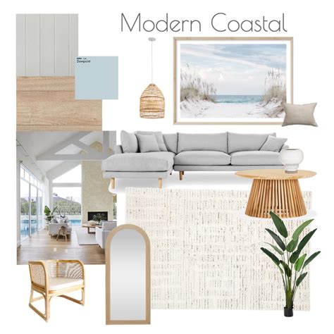 Modern Coastal Interior Design Mood Board By Thecuratedhaven Style