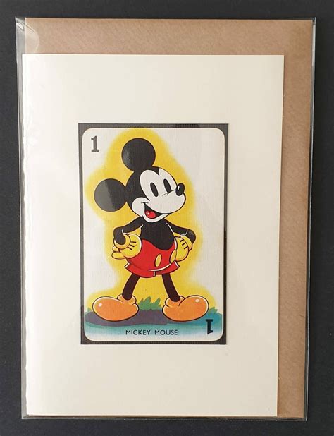 original 1930 s disney cards mickey mouse etsy