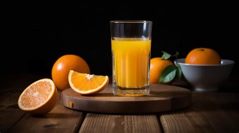 Premium Ai Image Freshly Squeezed Orange Juice In A Glass