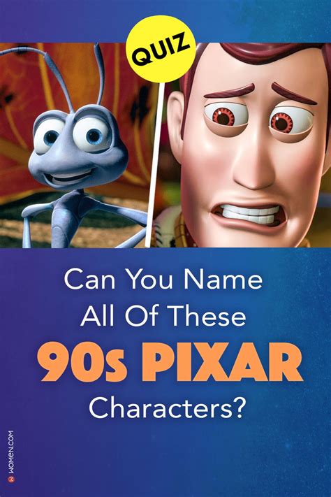 Pixar Quiz Can You Name All Of These 90s Pixar Characters Pixar Characters Disney