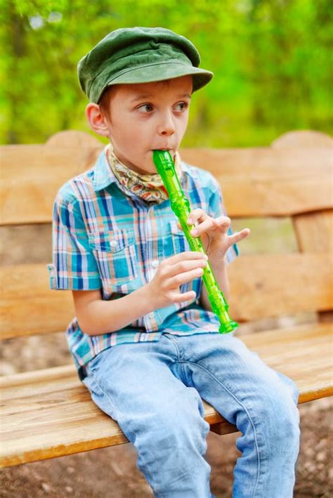 Young Kid Playing Recorder Stock Image Image Of Flutist 31413257