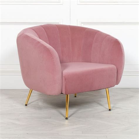 Great savings & free delivery / collection on many items. Adeline Pink Velvet Tub Armchair in 2020 | Pink velvet ...