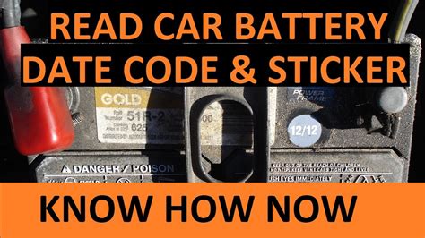 How to use my age calculator? How Old is Car Battery? Read Car Battery Date Code - YouTube