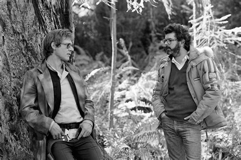 Harrison Ford Chilling With George Lucas On The Set Of Return Of The