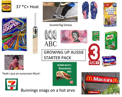 The Growing Up Aussie Starterpack Starterpacks