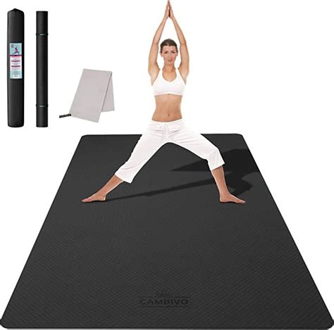 Cambivo Large Yoga Mat 6x 4 Extra Wide Workout Mat For Men And Women