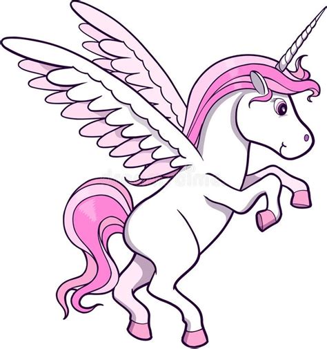 Unicorn Pegasus Vector Pretty Unicorn Pegasus Vector Illustration