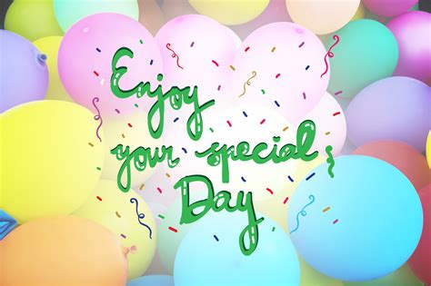 Enjoy Your Special Day Birthday Quotes Graphic By Wienscollection