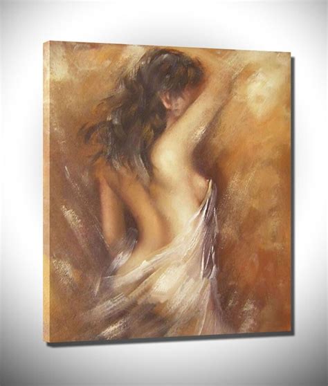 Hand Painting Oil Painting Sexy Woman Naked Woman Modern Decor Oil