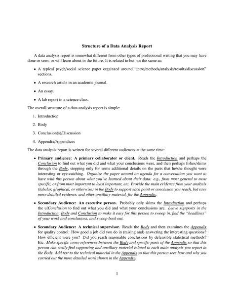 Data Analysis Report 12 Examples Format Pdf Examples