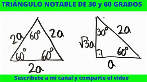 TriÁngulo Notable De 30 Y 60 Grados Youtube