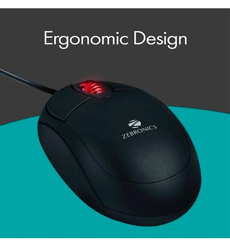 buy zebronics zeb rise wired usb optical mouse with 3 buttons black online ₹239 from shopclues