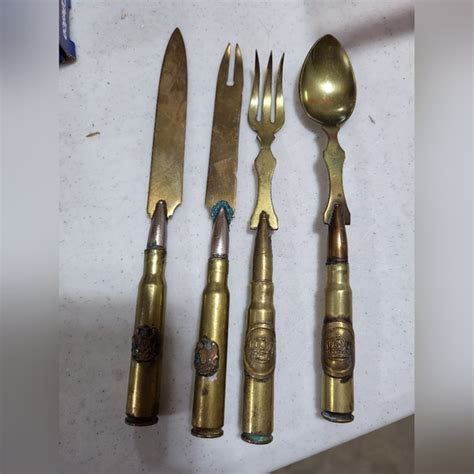 Accents Brass Wwi Trench Fork Knife And Spoon Set Poshmark