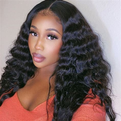 Loose Deep Wave Human Hair Hd Lace Front Wigs 250 High Density