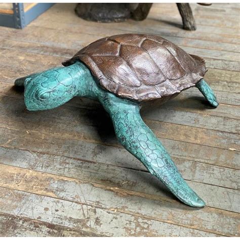 Bronze Sea Turtle Garden Statues Randolph Rose Collection
