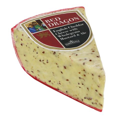 Somerdale Red Dragon English Cheddar Cheese With Wholegrain Mustard And