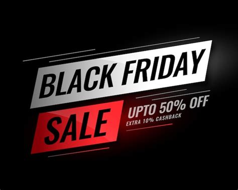 Free Vector Black Friday Sale Banner With Discount Details